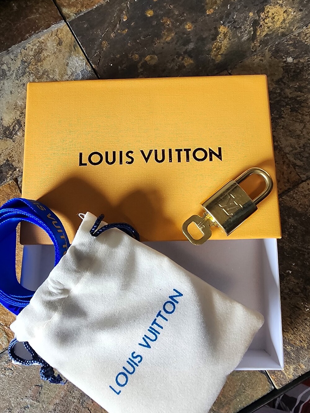 Louis Vuitton Lock & Key 311- Box- Blue Branded Ribbon and Dust Bag Set